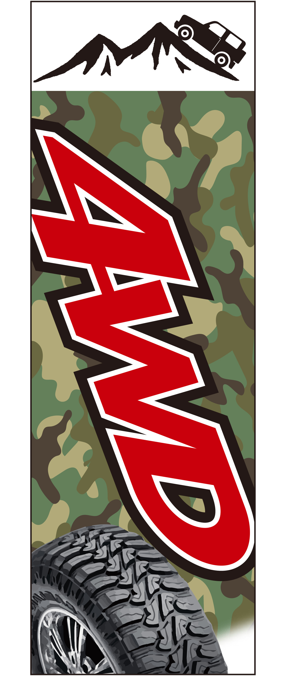 4WD 迷彩柄（レッド）【M-162】